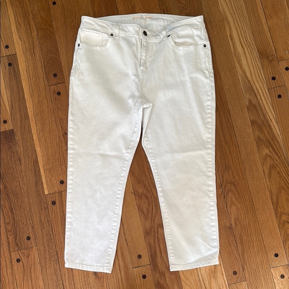 Michael Kors Women's 10 White Denim Ankle Jeans Pants - Picture 1 of 7